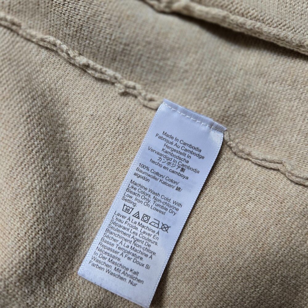 J.Crew School Boy Cotton Knit Blazer M Beige Academia Preppy Coastal Business - Picture 7 of 9